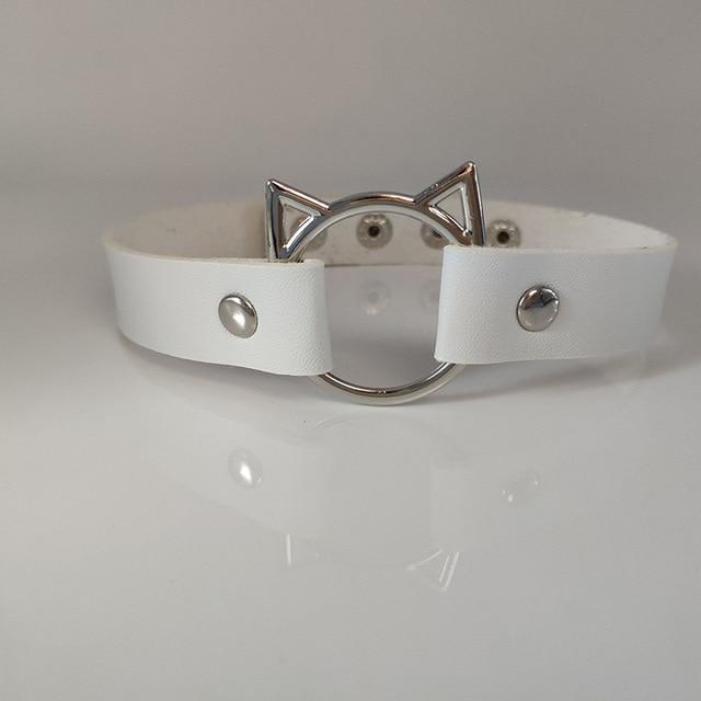 Kinky Cloth Necklace CR485B Kitten Ring Collar