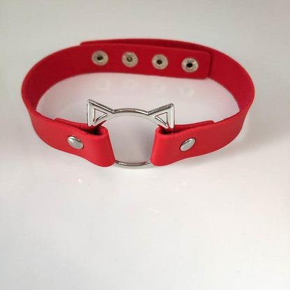 Kinky Cloth Necklace CR485C Kitten Ring Collar