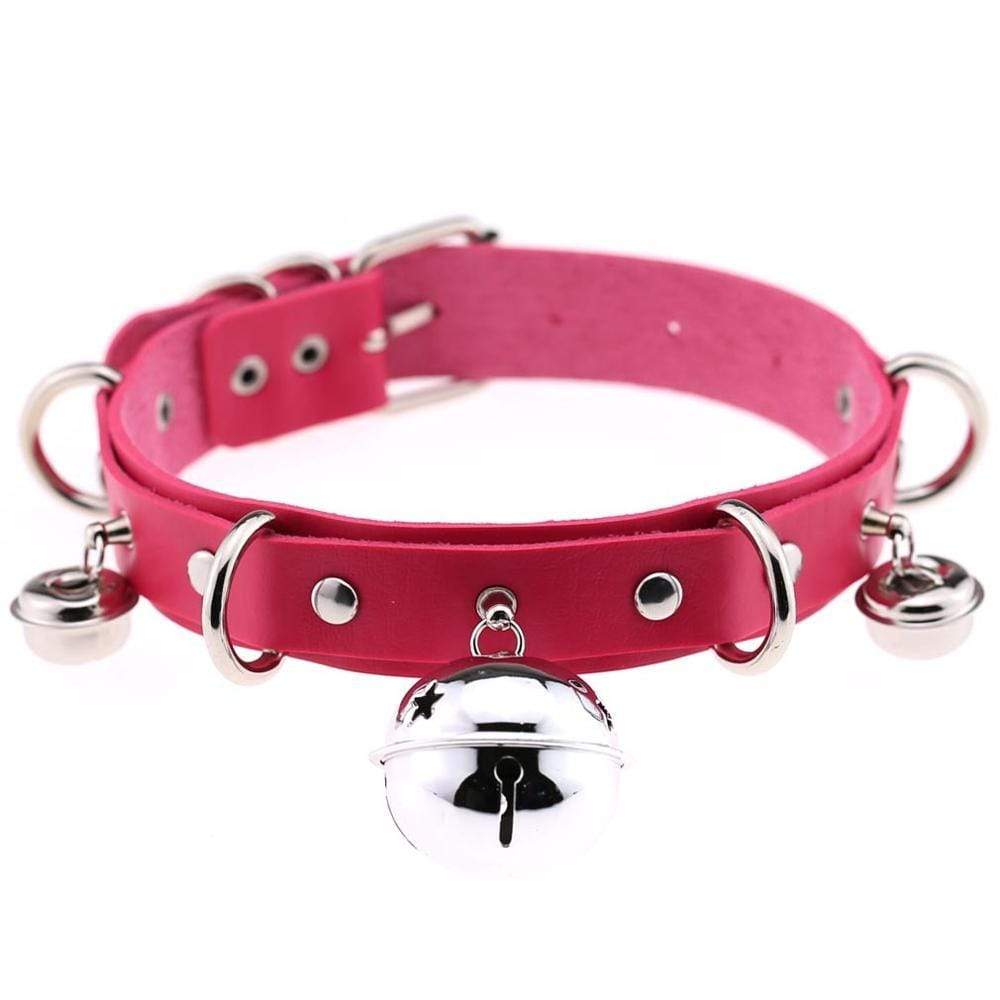 Kinky Cloth Necklace Rose Kitty Bell Collar