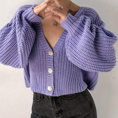 Kinky Cloth 200000373 Knitted Button Cropped Cardigan