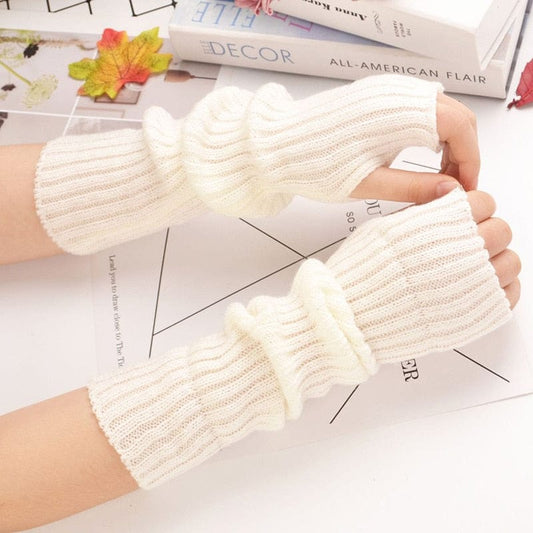 Kinky Cloth Knitted Fingerless Arm Warmers