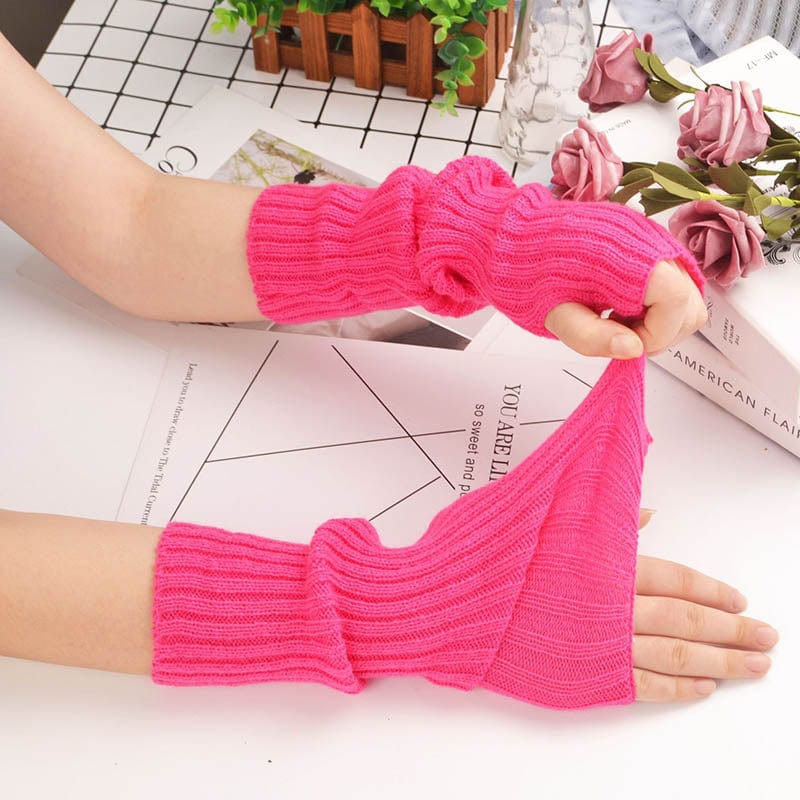 Kinky Cloth Knitted Fingerless Arm Warmers