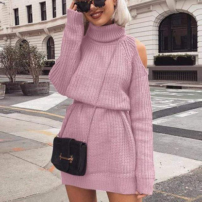 Kinky Cloth Dresses pink / XXL Knitted Sweater Dress