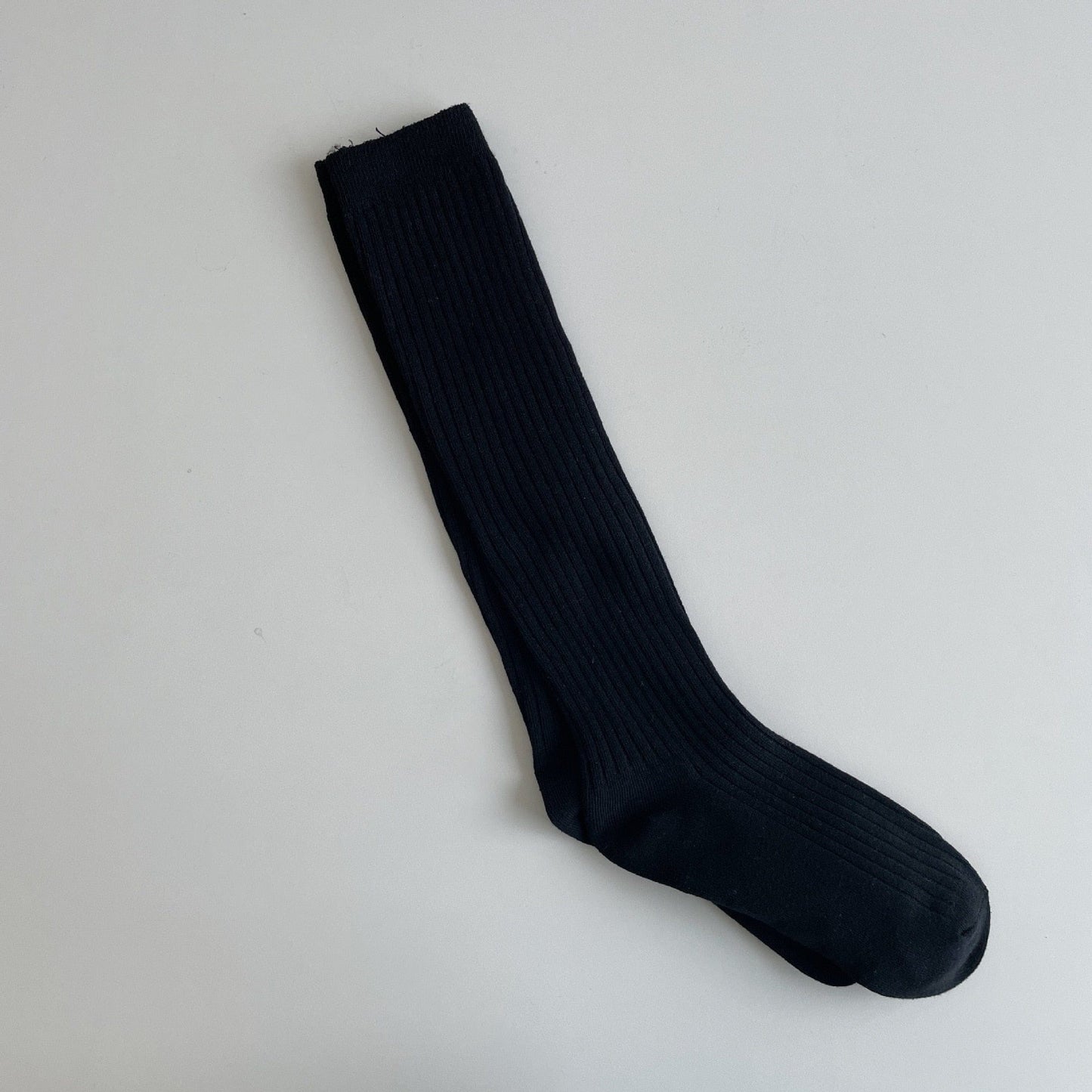 Kinky Cloth Black / EUR 34-39 Knitting Cotton Long Socks