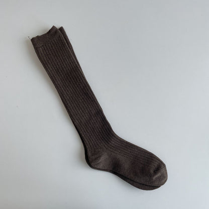 Kinky Cloth Dark Coffee / EUR 34-39 Knitting Cotton Long Socks