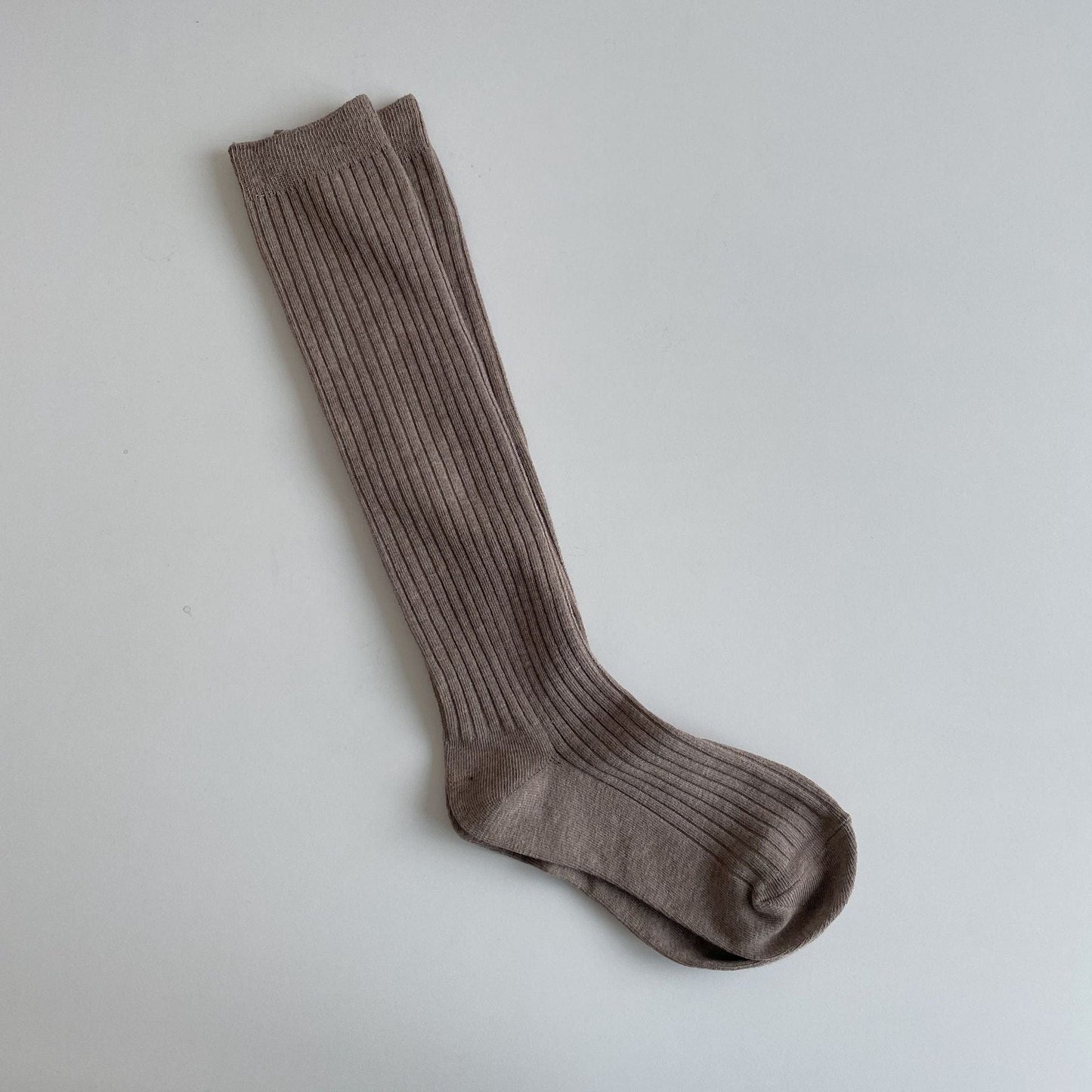 Kinky Cloth Light Brown / EUR 34-39 Knitting Cotton Long Socks