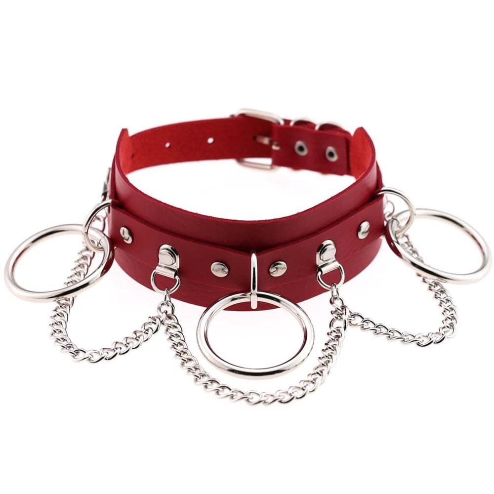 Kinky Cloth Necklace red L'esclave Punk Collar