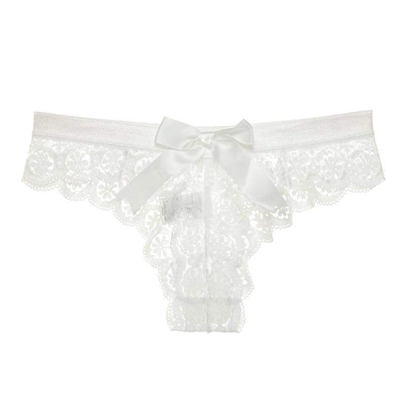 Kinky Cloth Panties WHITE / 4XL Lace Bow Sheer Panties