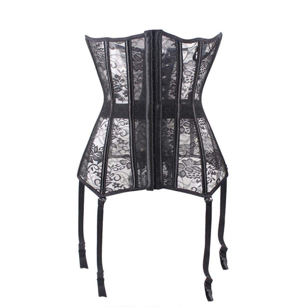 Kinky Cloth 200001885 Black / L Lace Corset with Garters