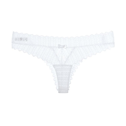 Kinky Cloth White / M / China|1pc Lace Hollow Out Thong