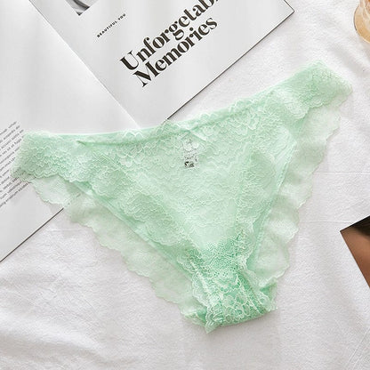 Kinky Cloth green / M / China|1pc Lace Lingerie Low-Waist Panties