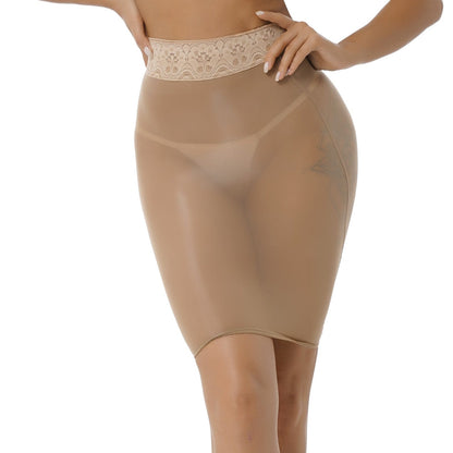 Kinky Cloth Nude / One Size Lace Patchwork Stretchy Skirt