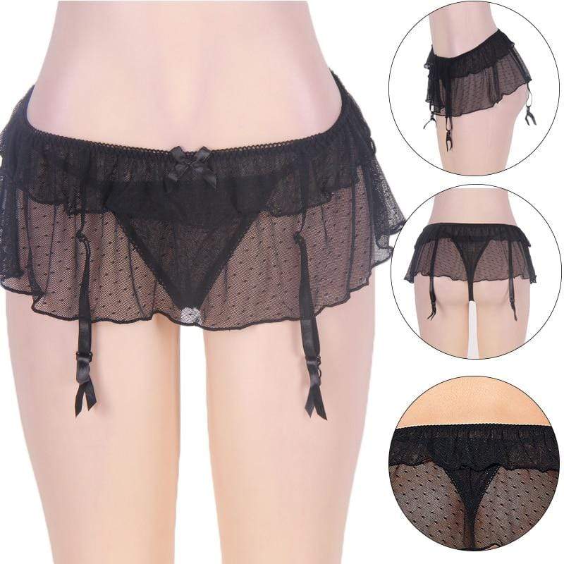 Kinky Cloth 200001886 Lace Skirt Garter Belt Suspender