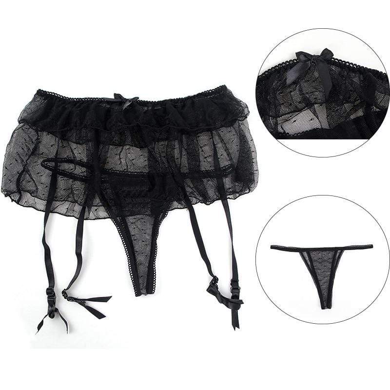 Kinky Cloth 200001886 Lace Skirt Garter Belt Suspender
