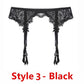 Kinky Cloth Lingerie black3 / L Lace Suspender Garter Belt