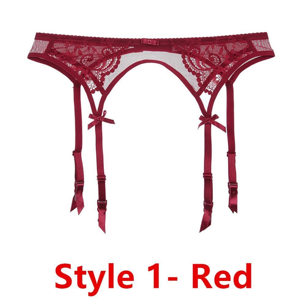 Kinky Cloth Lingerie red / L Lace Suspender Garter Belt