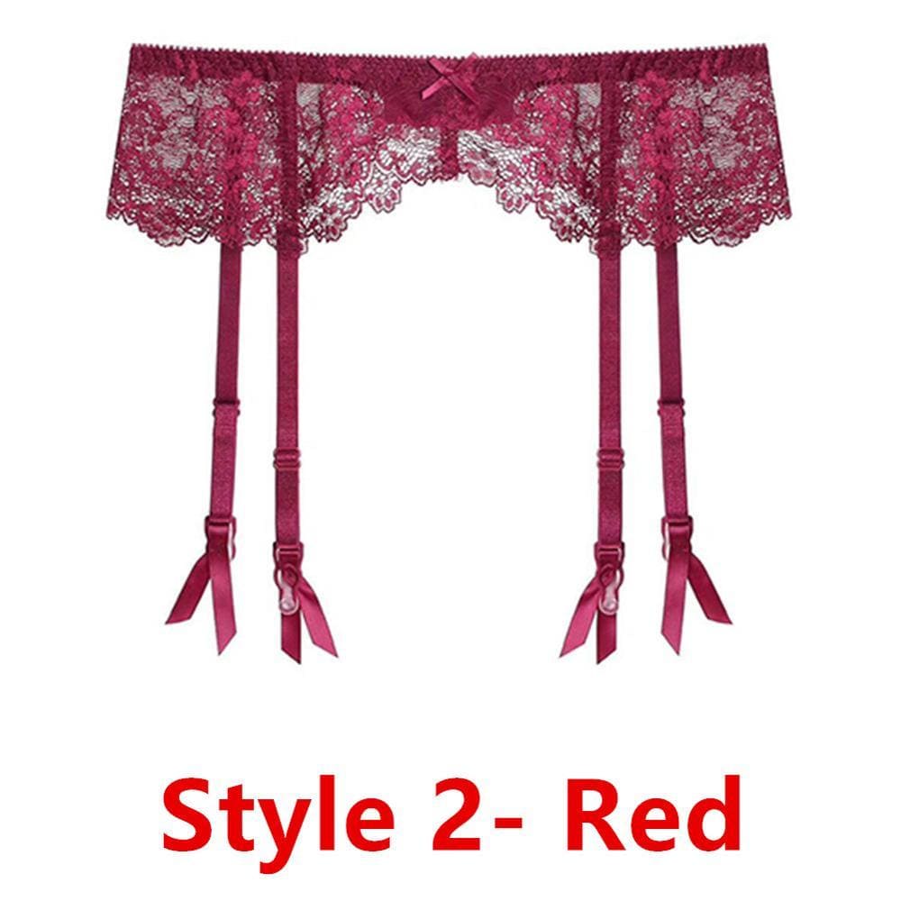 Kinky Cloth Lingerie red2 / L Lace Suspender Garter Belt