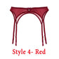 Kinky Cloth Lingerie red3 / L Lace Suspender Garter Belt