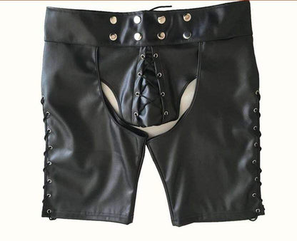 Kinky Cloth 200003584 Lace Up Open Crotch Shorts