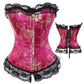Kinky Cloth 200001885 Lace Up Pink Classic Plus Size Corset