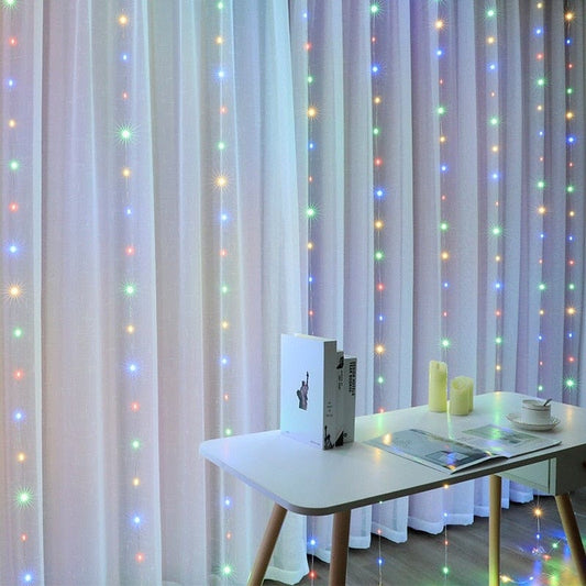 Kinky Cloth MultiColor / 3M X 1M 105LED LED String Lights With Remote Control