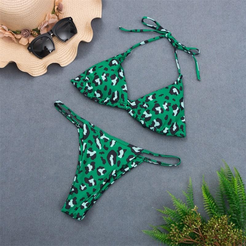 Kinky Cloth 200004279 Green Leopard / S Leopard Print Bikini Set