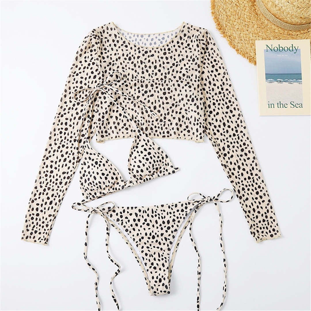 Kinky Cloth Leopard / S Leopard Print Bikini Set Swimwear