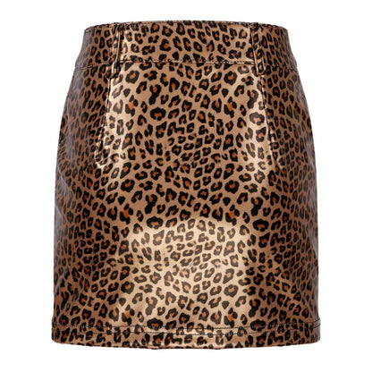 Kinky Cloth Leopard Print Mini Skirt
