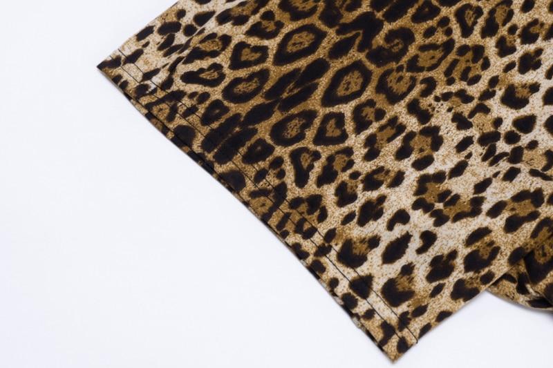 Leopard Print Zipper Bodysuit
