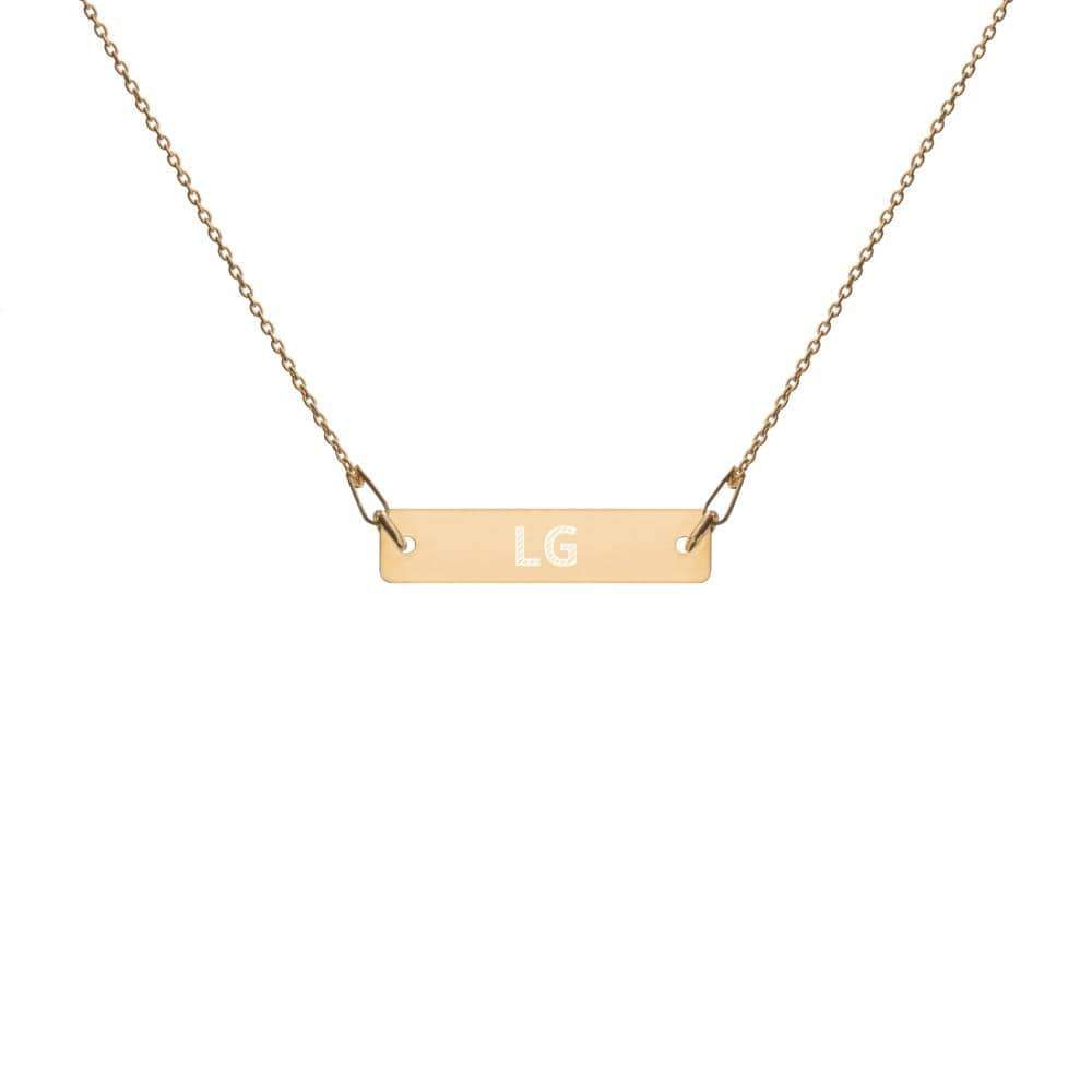 Kinky Cloth 24K Gold / 16" LG Little Girl Engraved Silver Chain Necklace