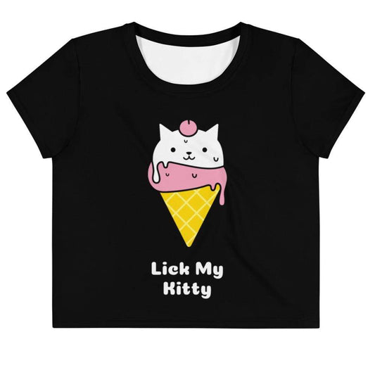 Lick My Kitty Crop Top Tee