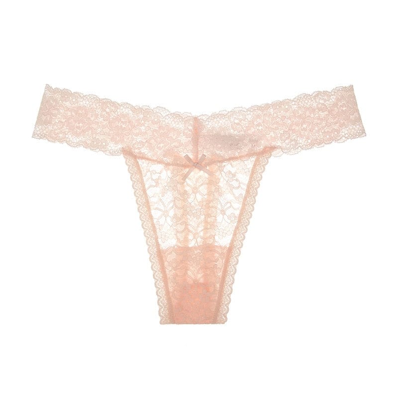 Kinky Cloth Pink / S / 1pc Lingerie Lace Thong Panties