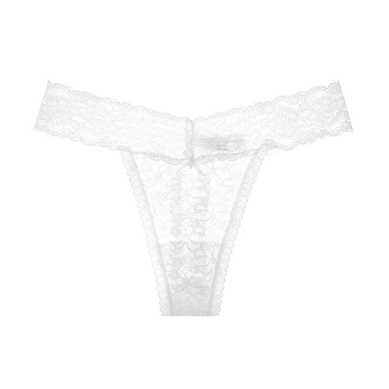 Kinky Cloth White / S / 1pc Lingerie Lace Thong Panties