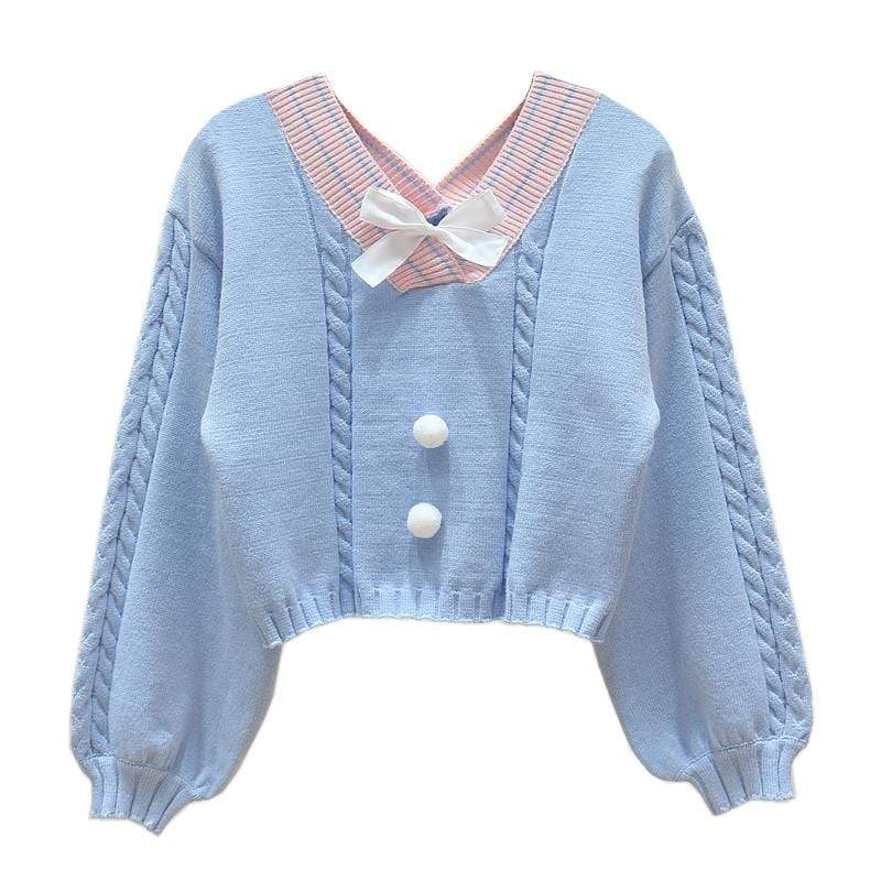 Kinky Cloth 200000373 Lolita Knitted Sweater with Bow