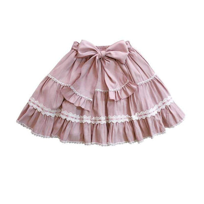 Kinky Cloth 349 Pink / One Size Lolita Lace Bow High Skirt