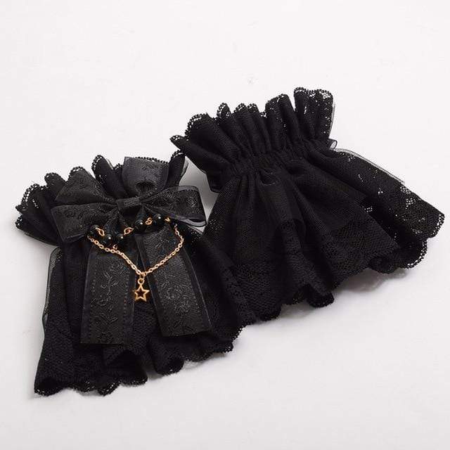 Kinky Cloth Accessories Black / One Size / China Lolita Lace Cuffs