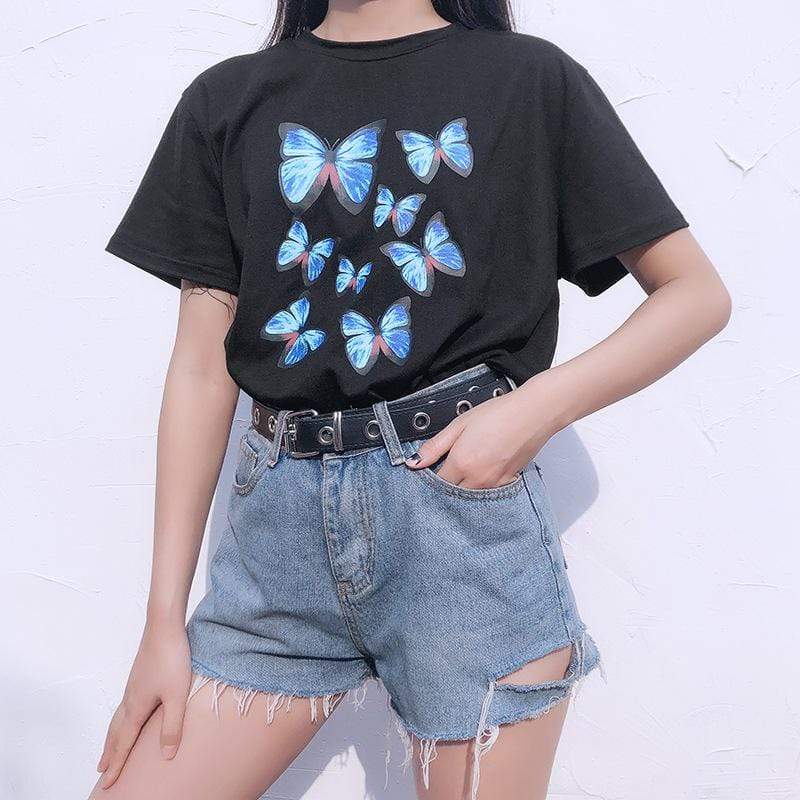 Kinky Cloth 200000791 Loose T-Shirt with Butterfly Print