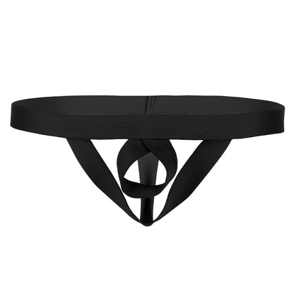 Kinky Cloth Black / One Size Low Rise Jockstrap Stretchy Thongs