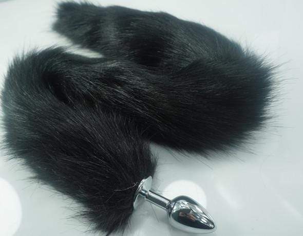 Kinky Cloth 200001518 black Lush Long Tail Plug