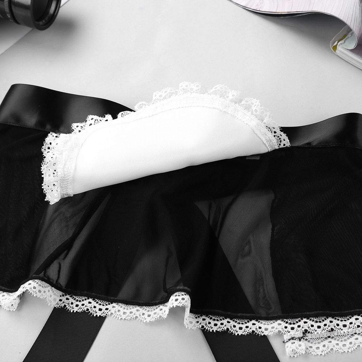Kinky Cloth 200003986 Maid Costume Halter Jumpsuit with Apron