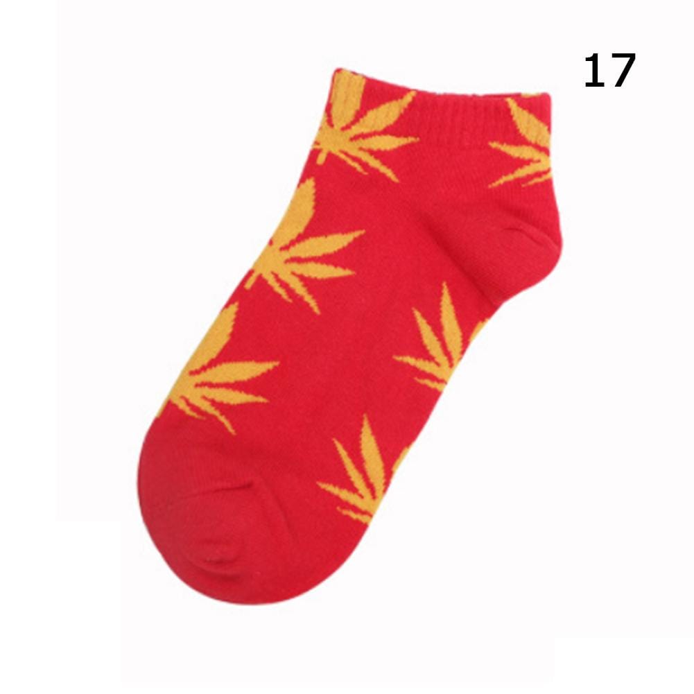 Kinky Cloth Socks 17 Marijuana Leaf Short Socks
