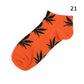 Kinky Cloth Socks 21 Marijuana Leaf Short Socks