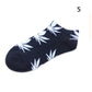 Kinky Cloth Socks 5 Marijuana Leaf Short Socks