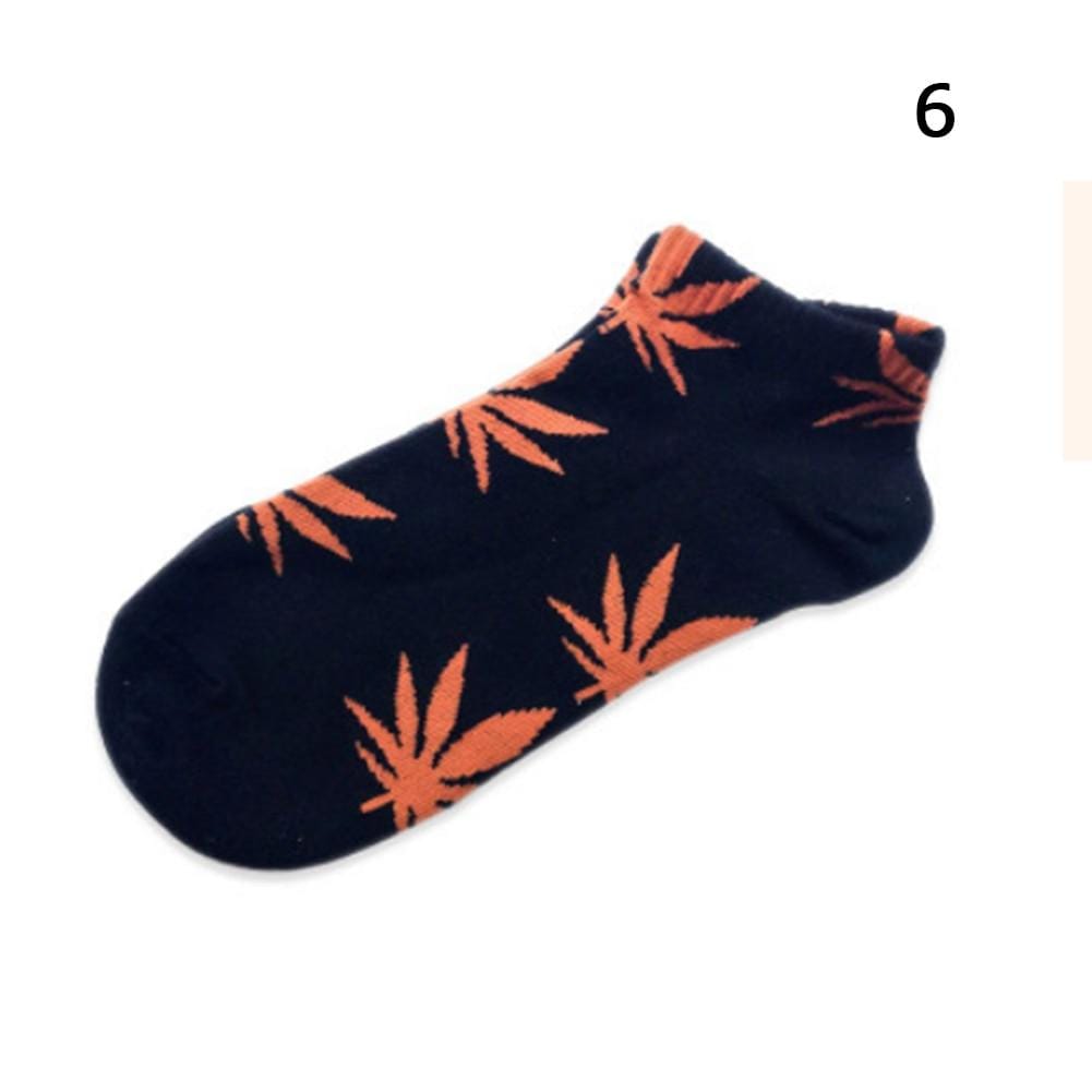 Kinky Cloth Socks 6 Marijuana Leaf Short Socks