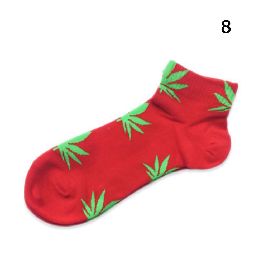 Kinky Cloth Socks 8 Marijuana Leaf Short Socks