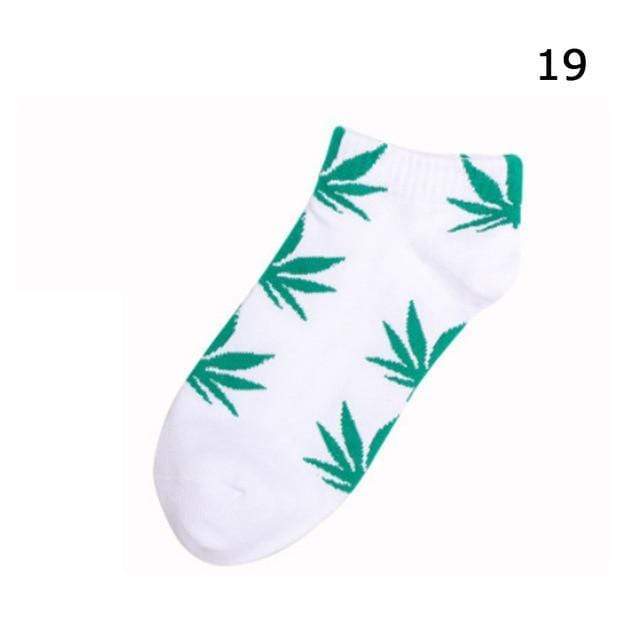 Kinky Cloth Socks Marijuana Leaf Short Socks