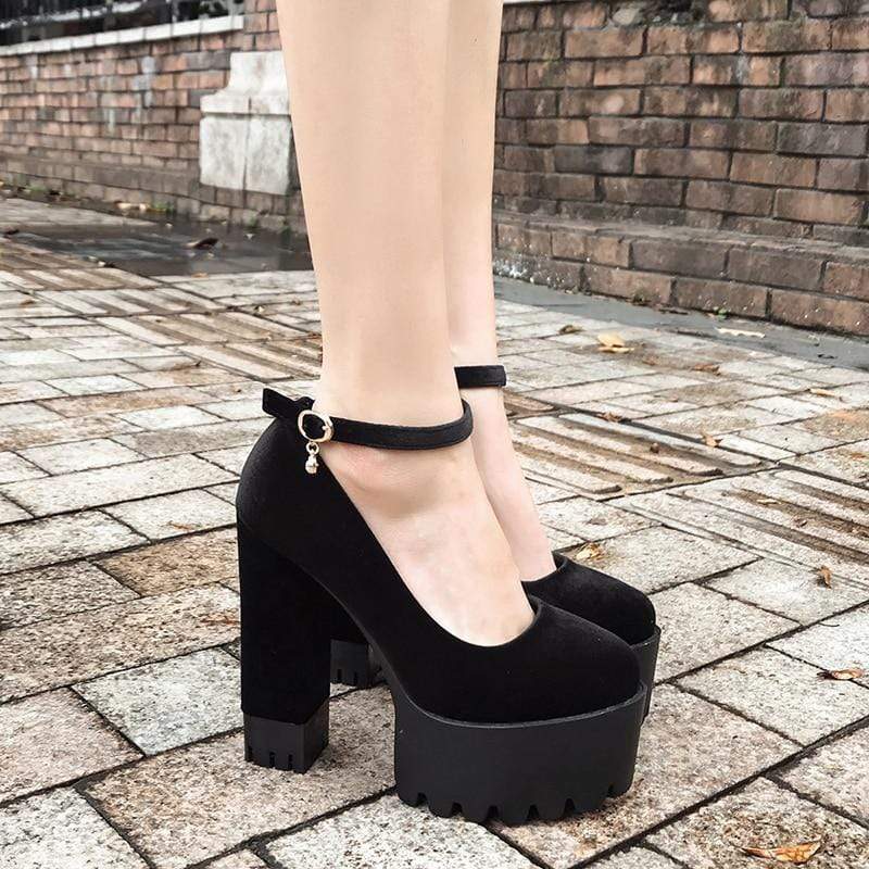2023 Womens Mary Jane Shoes T-Strap Chunky Heel Goth Platform Lolita Shoes  Round Toe Ankle Oxfords Shoes - Walmart.com