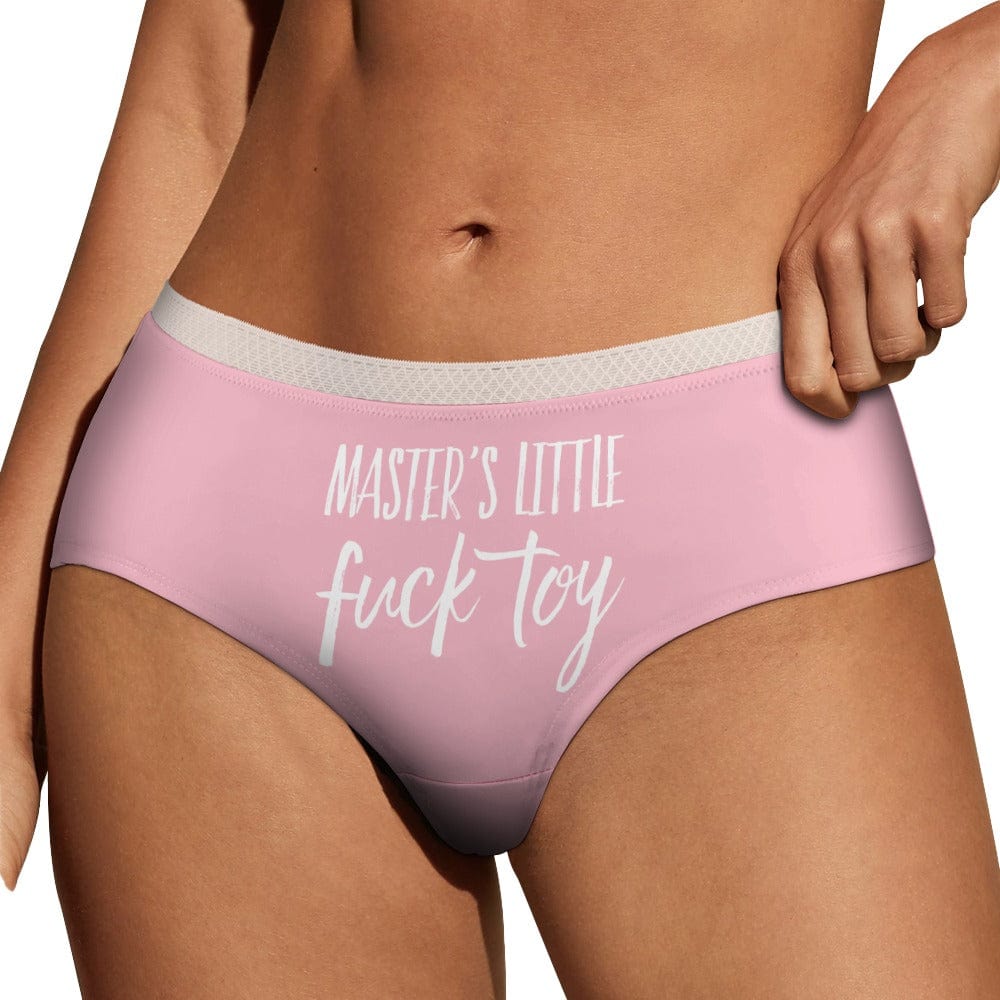 Inkedjoy S / Pink Master's Little Fuck Toy Pink Women's Lace Panties