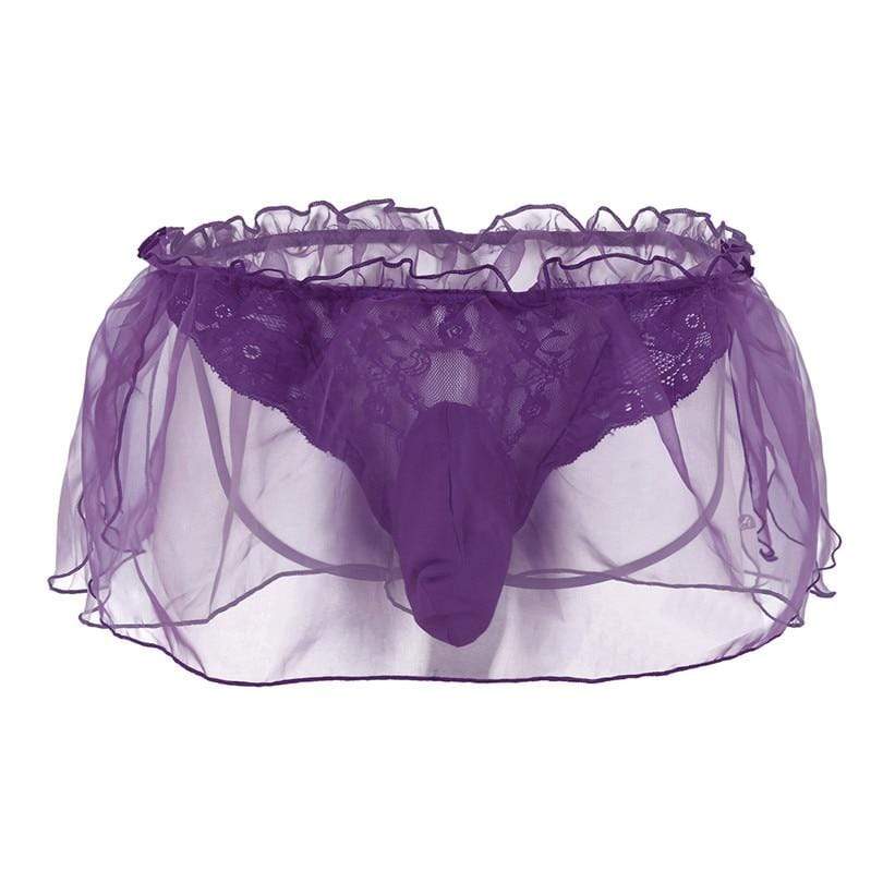 Kinky Cloth 200001799 Purple / M Men Lace Organza G-String Bikini