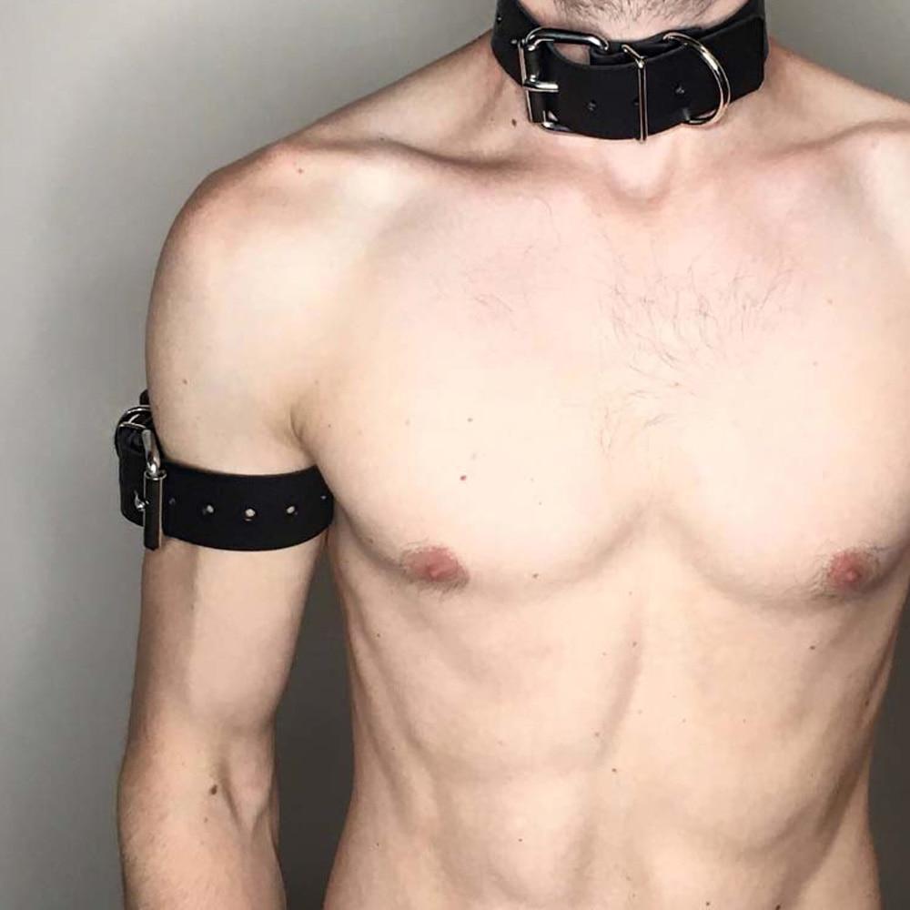 Kinky Cloth 200003585 Men's Arm Rings Collar Leather Harness